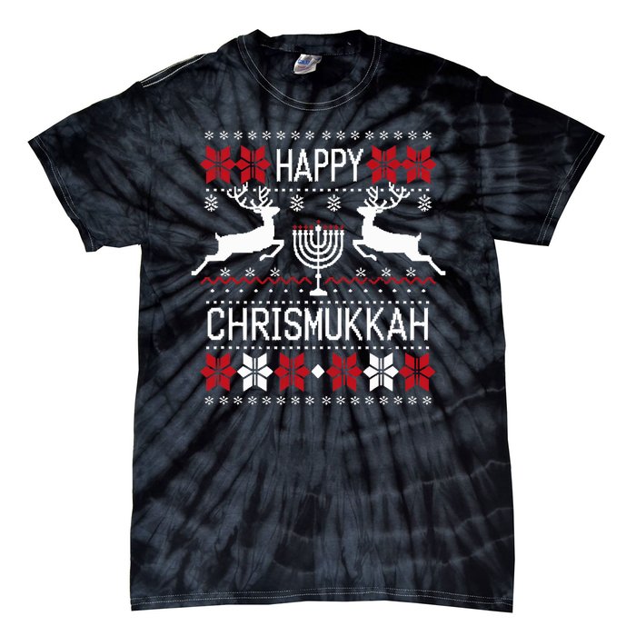 Happy Chrismukkah This Is My Christmas Hanukkah Funny Cool Tie-Dye T-Shirt