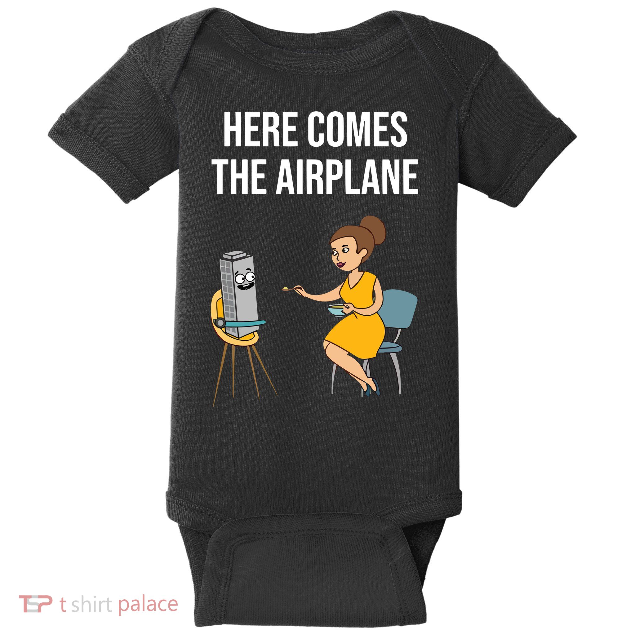 Here Comes The Airplane Baby Bodysuit