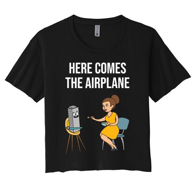 Here Comes The Airplane Crop Top