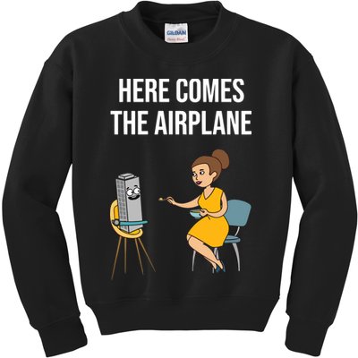 Here Comes The Airplane Kids Sweatshirt