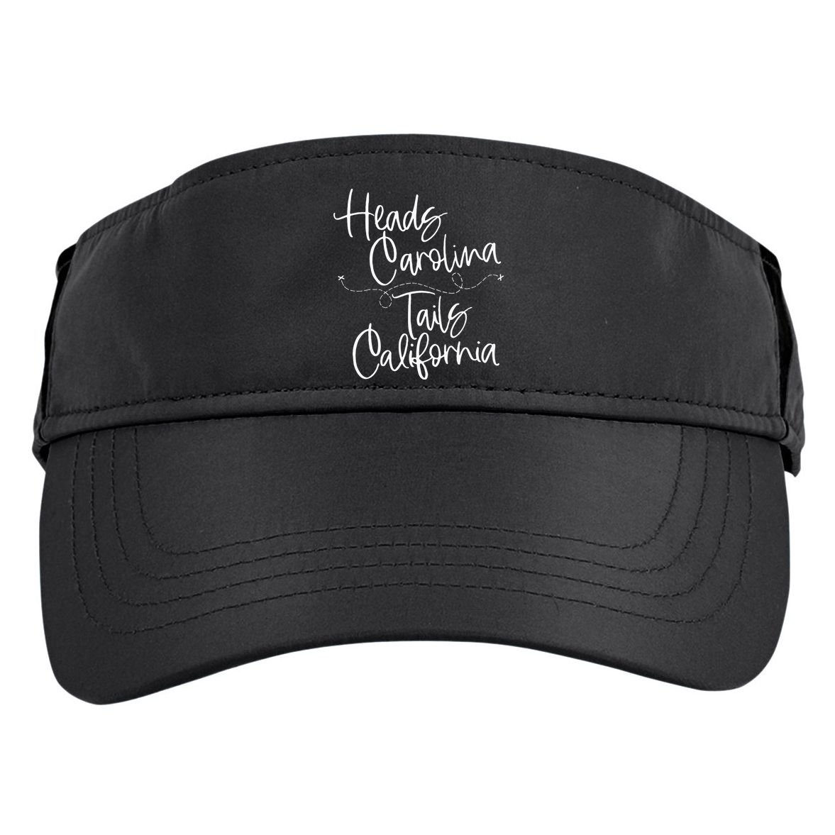 Heads Carolina Tails California 90s Country Adult Drive Performance Visor