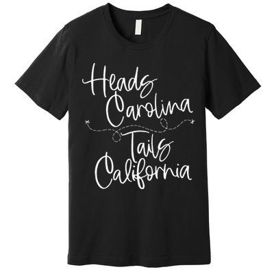Heads Carolina Tails California 90s Country Premium T-Shirt