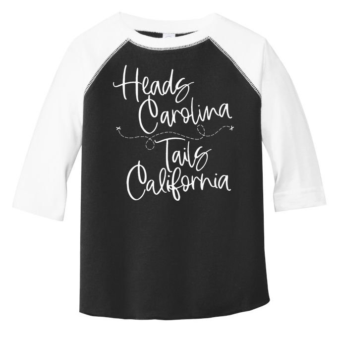 Heads Carolina Tails California 90s Country Toddler Fine Jersey T-Shirt