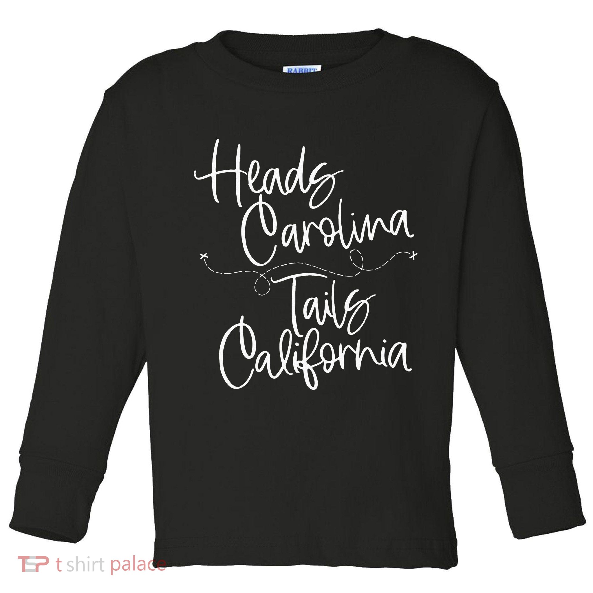 Heads Carolina Tails California 90s Country Toddler Long Sleeve Shirt