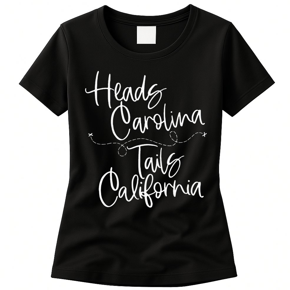 Heads Carolina Tails California 90s Country Womens T-Shirt