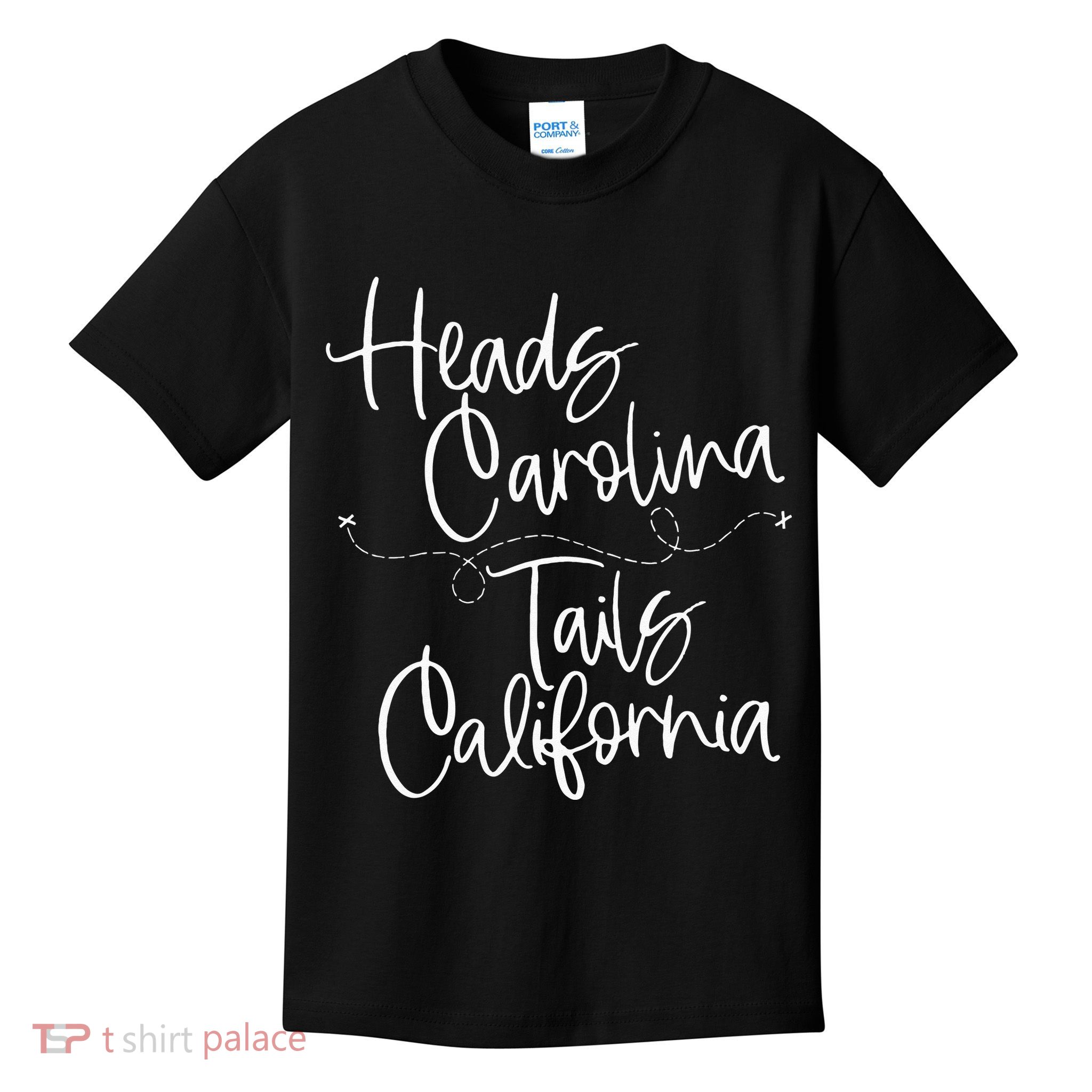Heads Carolina Tails California 90s Country Kids T-Shirt