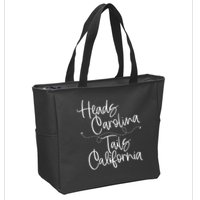 Heads Carolina Tails California 90s Country Zip Tote Bag