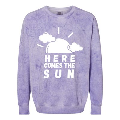 Here Comes The Sun Bring It On Sunshine Sunny Days Smiles Great Gift Colorblast Crewneck Sweatshirt