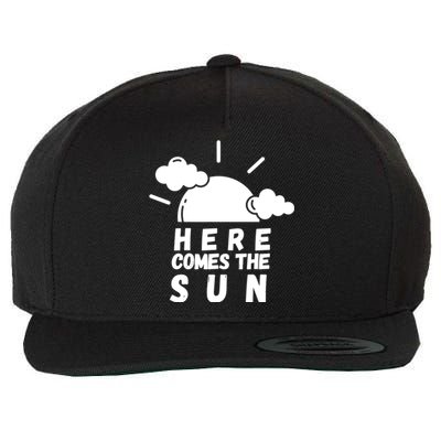 Here Comes The Sun Bring It On Sunshine Sunny Days Smiles Great Gift Wool Snapback Cap