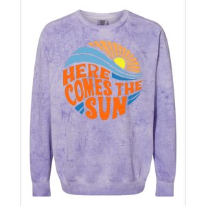 Here Comes The Sun Retro Summer Colorblast Crewneck Sweatshirt