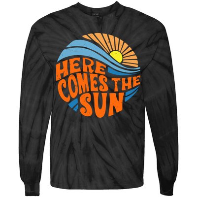 Here Comes The Sun Retro Summer Tie-Dye Long Sleeve Shirt