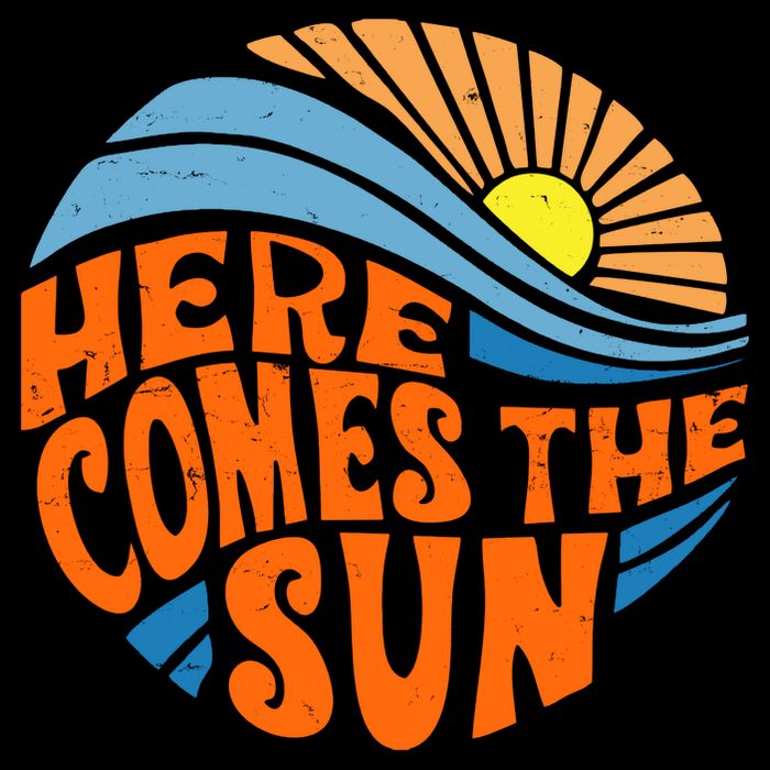 Here Comes The Sun Retro Summer Zip Tote Bag