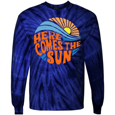 Here Comes The Sun Retro Summer Tie-Dye Long Sleeve Shirt