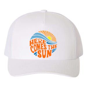 Here Comes The Sun Retro Summer Yupoong Adult 5-Panel Trucker Hat