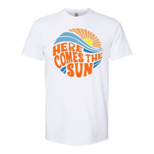 Here Comes The Sun Retro Summer Softstyle CVC T-Shirt