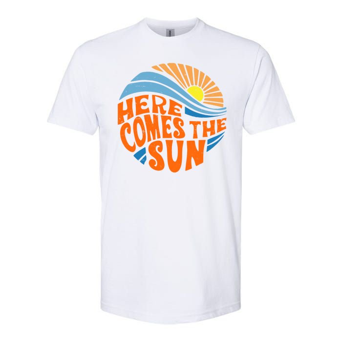 Here Comes The Sun Retro Summer Softstyle CVC T-Shirt