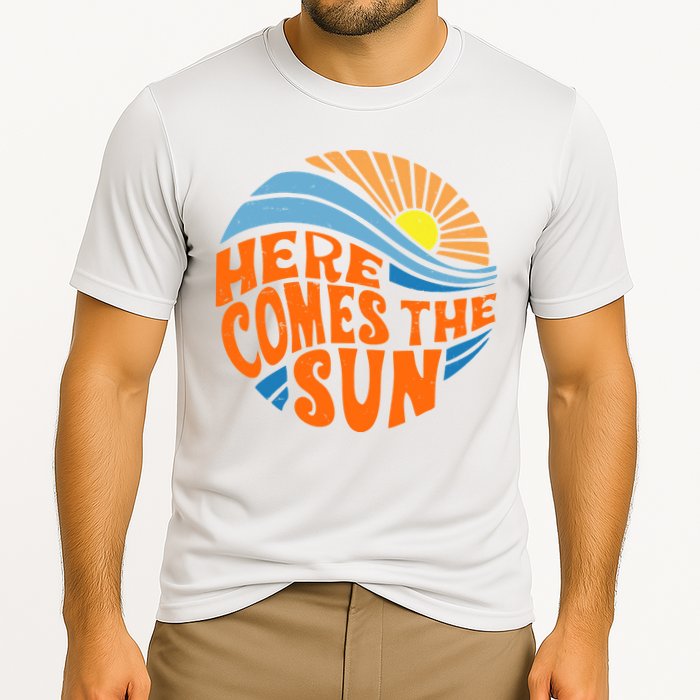 Here Comes The Sun Retro Summer Cooling Performance Crew T-Shirt