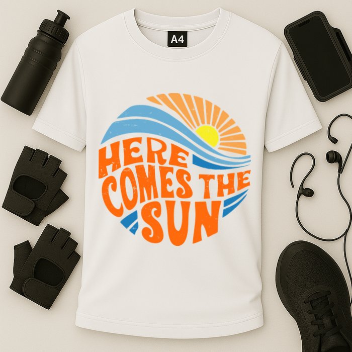 Here Comes The Sun Retro Summer Cooling Performance Crew T-Shirt