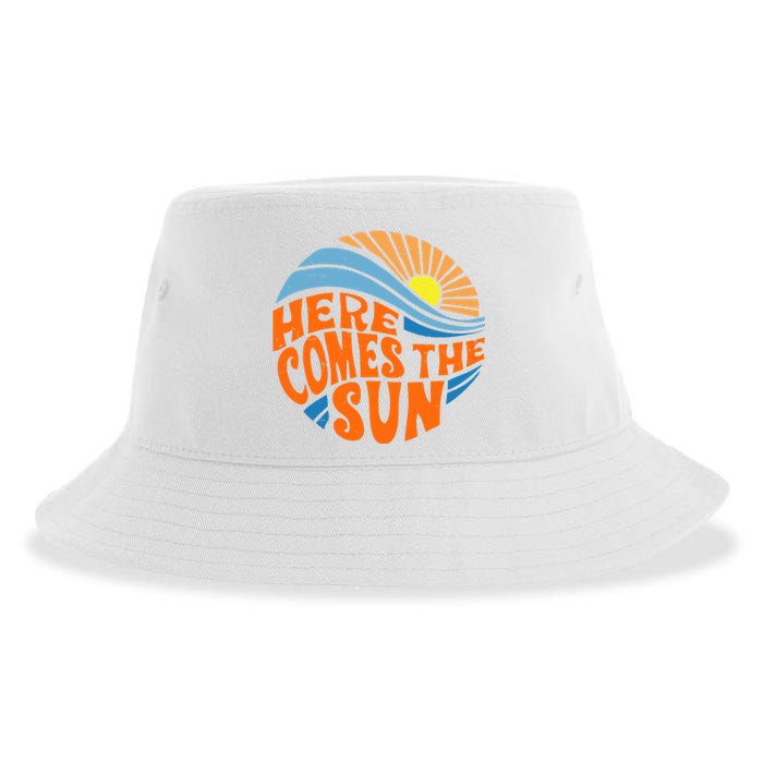 Here Comes The Sun Retro Summer Sustainable Bucket Hat