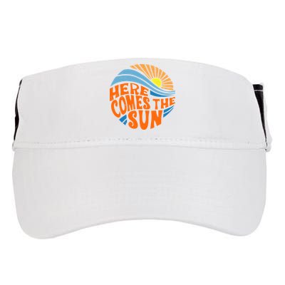 Here Comes The Sun Retro Summer Adult Drive Performance Visor
