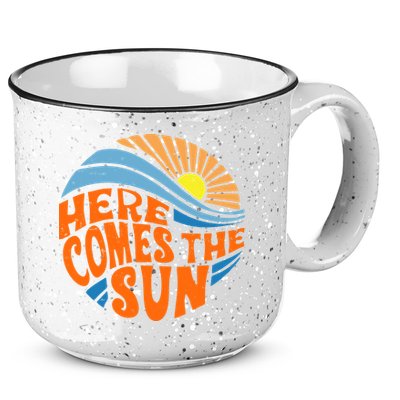 Here Comes The Sun Retro Summer 15oz Campfire Ceramic Mug