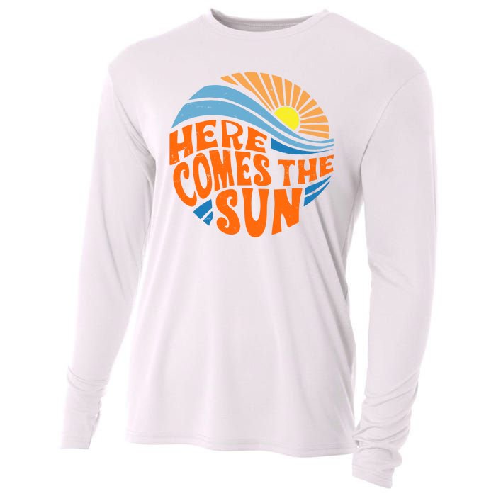 Here Comes The Sun Retro Summer Cooling Performance Long Sleeve Crew