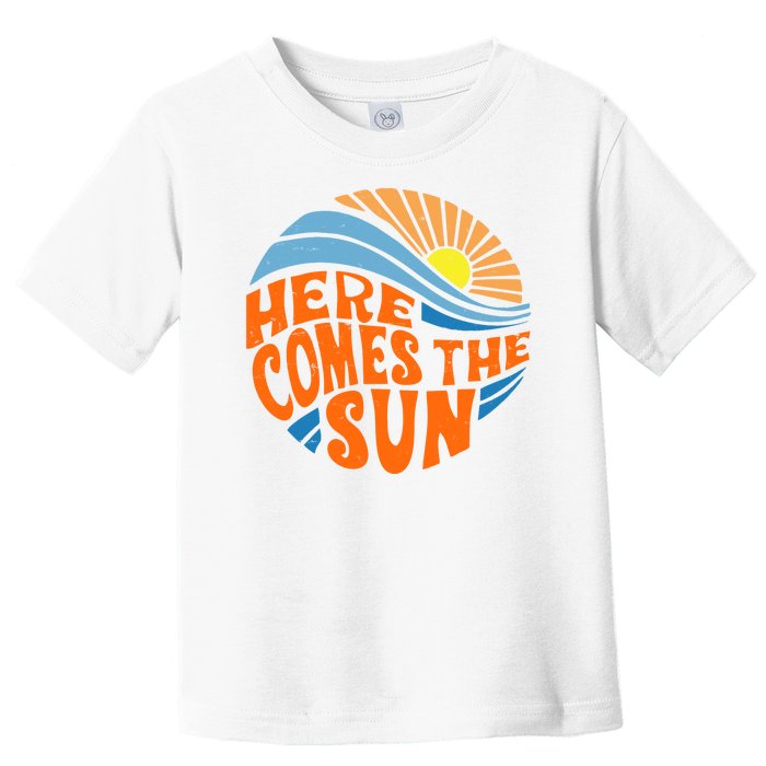 Here Comes The Sun Retro Summer Toddler T-Shirt