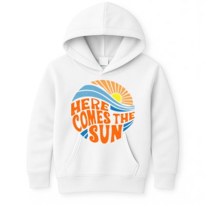 Here Comes The Sun Retro Summer Kids Hoodie