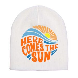 Here Comes The Sun Retro Summer Short Acrylic Beanie