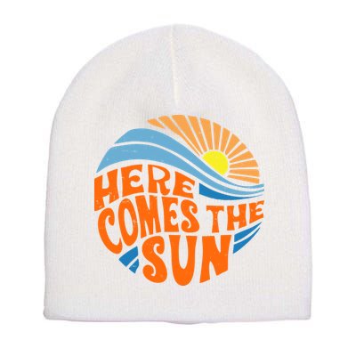 Here Comes The Sun Retro Summer Short Acrylic Beanie
