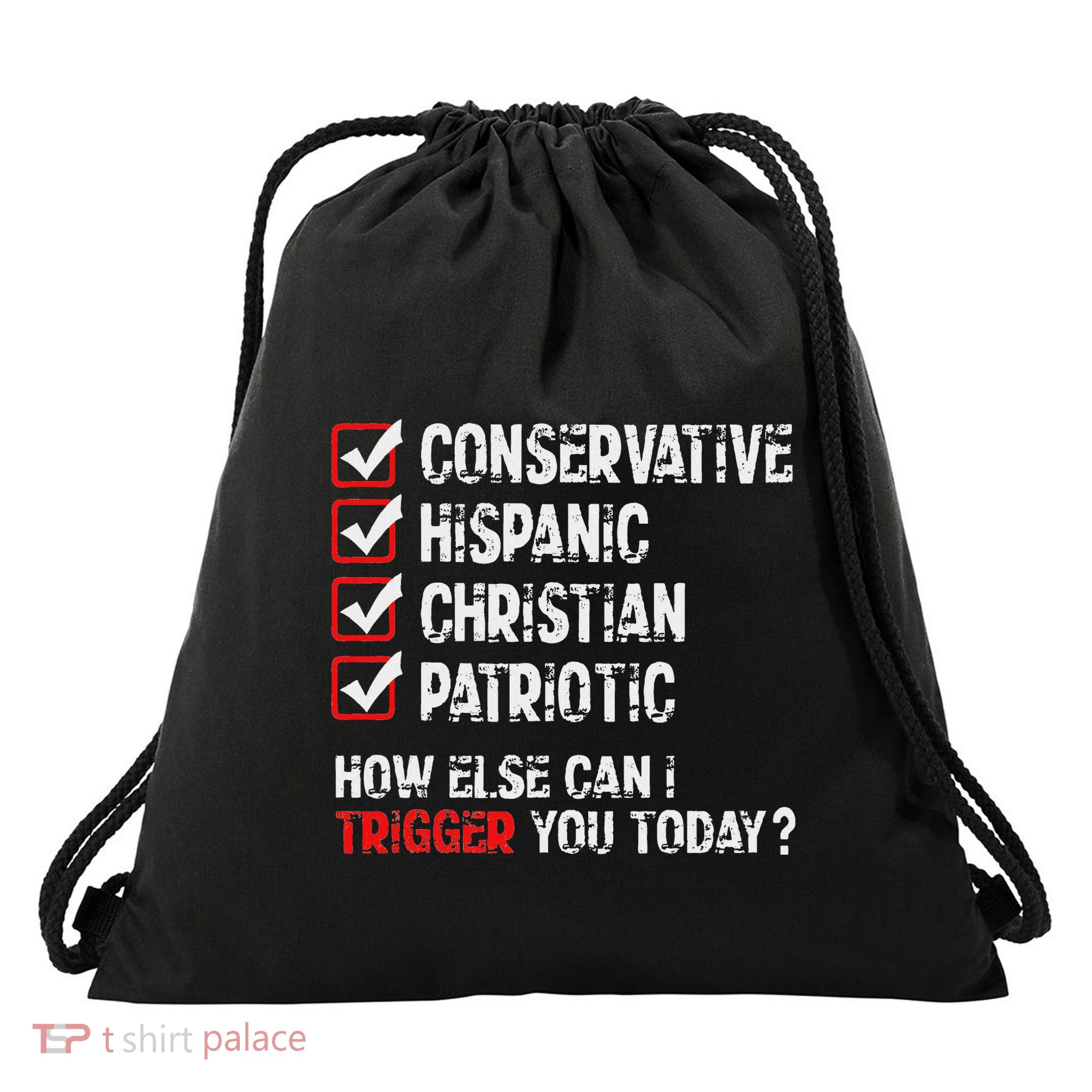 Hispanic Conservative Trigger Drawstring Bag