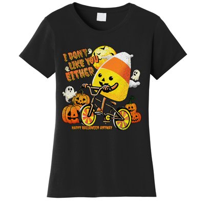 Halloween Costume Team Candy Corn I DonT Like You Either Gift Women's T-Shirt