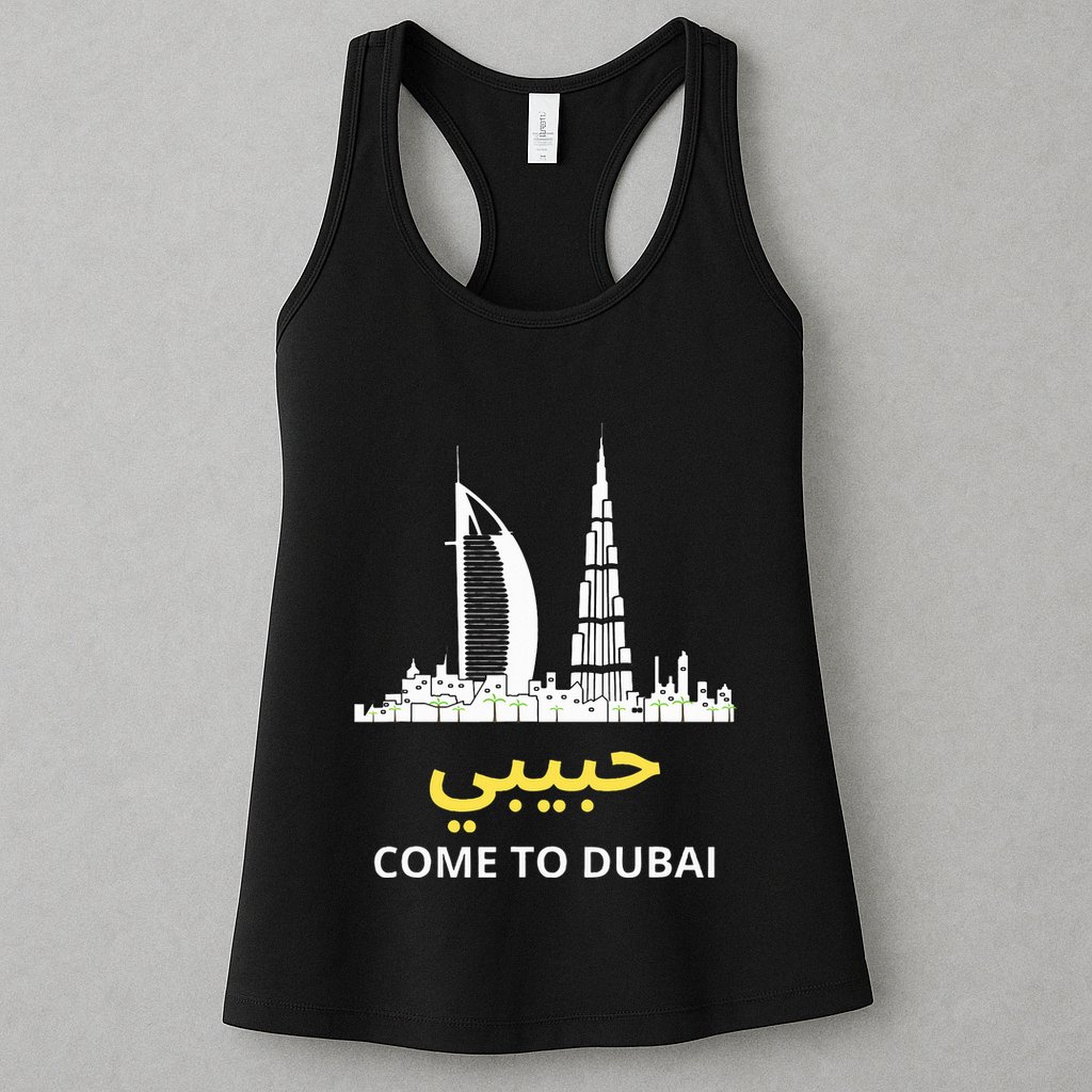 Habibi Come To Dubai Funny Quote Uae Travel Womens Tank Top