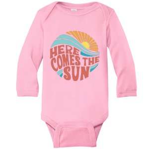 Here Comes The Sun  Baby Summer Beach Baby Long Sleeve Bodysuit