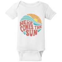 Here Comes The Sun  Baby Summer Beach Baby Bodysuit