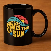 Here Comes The Sun Music Lover Graphic 11oz C Handle Ceramic Mug
