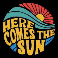 Here Comes The Sun Music Lover Graphic Drawstring Bag