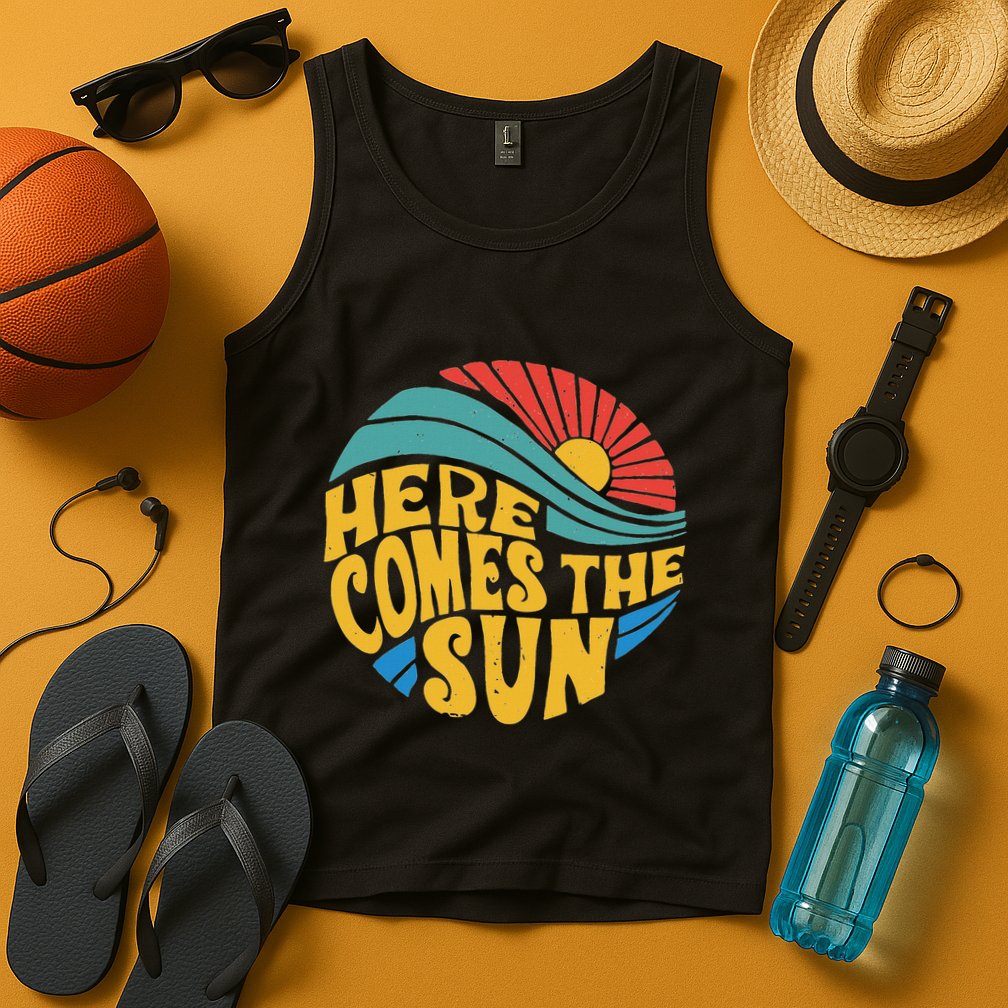 Here Comes The Sun Music Lover Graphic Tank Top