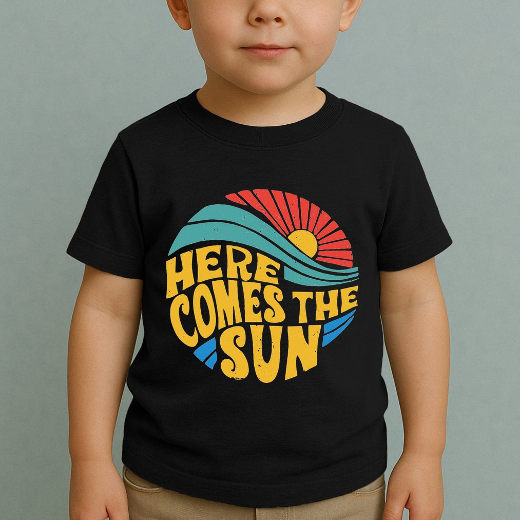 Here Comes The Sun Music Lover Graphic Toddler T-Shirt