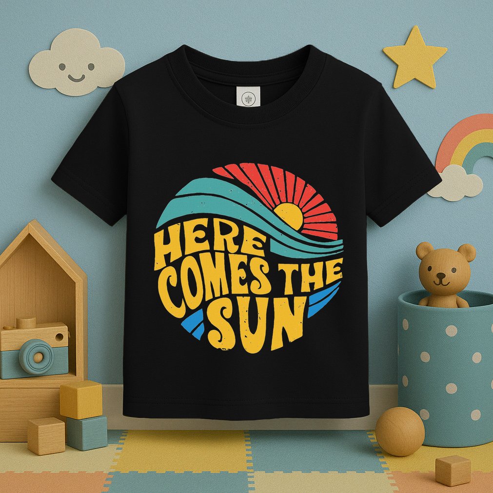 Here Comes The Sun Music Lover Graphic Toddler T-Shirt
