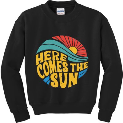 Here Comes The Sun Music Lover Graphic Kids Sweatshirt