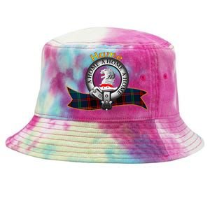 Hume Clan Tartan Crest Motto V Neck Tie-Dyed Bucket Hat