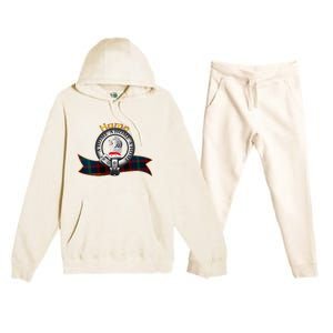 Hume Clan Tartan Crest Motto V Neck Premium Hooded Sweatsuit Set