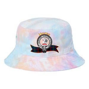 Hume Clan Tartan Crest Motto V Neck Tie Dye Newport Bucket Hat