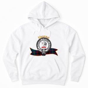 Hume Clan Tartan Crest Motto V Neck Hoodie