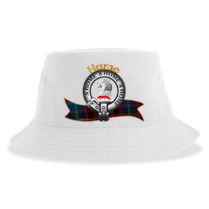 Hume Clan Tartan Crest Motto V Neck Sustainable Bucket Hat