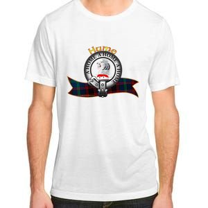 Hume Clan Tartan Crest Motto V Neck Adult ChromaSoft Performance T-Shirt