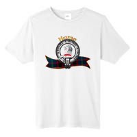 Hume Clan Tartan Crest Motto V Neck Tall Fusion ChromaSoft Performance T-Shirt