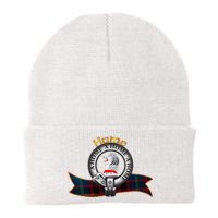 Hume Clan Tartan Crest Motto V Neck Knit Cap Winter Beanie