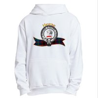 Hume Clan Tartan Crest Motto V Neck Urban Pullover Hoodie